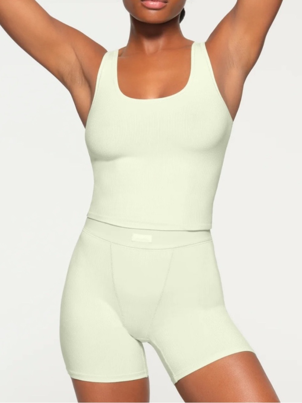 SKIMS SOFT LOUNGE TANK + BOXER BUNDLE LIMITED EDITION; HONEYDEW SMALL